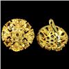 Image 3 : Natural  AAA ORANGISH YELLOW CITRINE Flower Earrings