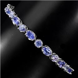 Natural Top Blue Violet Tanzanite Bracelet