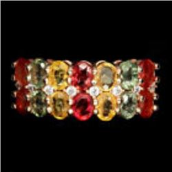 Natural 4x3mm Fancy Colors Sapphire Ring