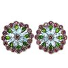Image 1 : Natural TOPAZ CHROME DIOPSIDE RHODOLITE GARNET Earring