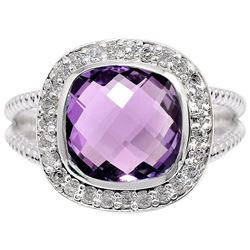 BEAUTIFUL NATURAL 4.8 CT AMETHYST RING