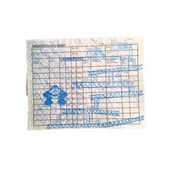 Five Feet Apart Will (Cole Sprouse) Med Log Movie Props