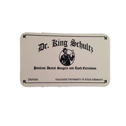 Django Dr. King Schultz (Christoph Waltz) Business Card Movie Props