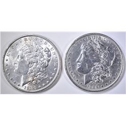 1886 & 1889 BU MORGAN DOLLARS