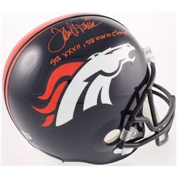 Terrell Davis Signed Broncos Full-Size Helmet Inscribed "SB XXXII, SB XXXIII Champs" (Radtke COA  Da