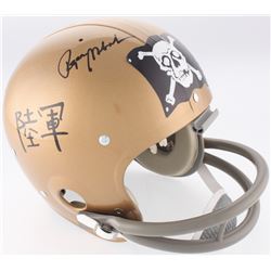 Roger Staubach Signed Navy Midshipmen Throwback Full-Size Suspension Helmet (JSA COA)