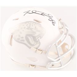 Fred Taylor Signed Jaguars Custom Matte White ICE Mini Speed Helmet (Radtke COA)