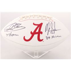 Derrick Henry  Mark Ingram Signed University of Alabama Crimson Tide Logo Football Inscribed "'15 He