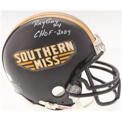 Ray Guy Signed Southern Miss Golden Eagles Mini-Helmet Inscribed "CHOF-2004 (JSA COA)