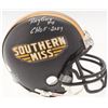 Image 1 : Ray Guy Signed Southern Miss Golden Eagles Mini-Helmet Inscribed "CHOF-2004 (JSA COA)