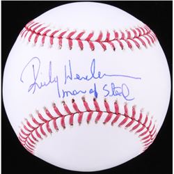 Rickey Henderson Signed OML Baseball Inscribed "Man of Steel" (JSA COA)