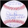 Image 1 : David Wells, David Cone  Don Larson Signed OML Baseball with (3) Inscriptions (JSA COA)