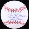 Image 1 : Cal Ripken Jr. Signed OML Baseball Inscribed "2007 Hall of Fame"  "98.53%" (JSA COA)