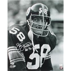 Jack Lambert Signed Cowboys 16x20 Photo Inscribed "HOF '90" (JSA COA)