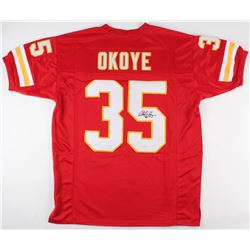 Christian Okoye Signed Jersey (JSA COA)