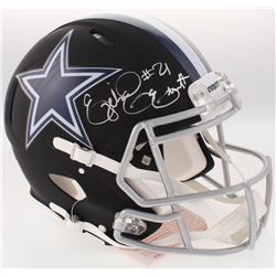 Ezekiel Elliott Signed Dallas Cowboys Full-Size Matte Black Authentic On-Field Speed Helmet (Beckett