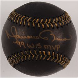 Mariano Rivera Signed OML Black Leather Baseball Inscribed "99 W.S. MVP" (JSA COA)
