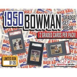 1950 BOWMAN BASEBALL COMPLETE SET BREAK! - Mystery Box - (2) GRADED Cards Per Pack!