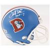 Image 1 : Terrell Davis Signed Denver Broncos Throwback Mini Helmet Inscribed "HOF 17" (Radtke COA)