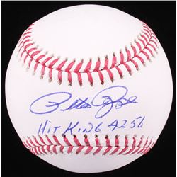 Pete Rose Signed OML Baseball Inscribed "Hit King 4256" (Radtke COA)