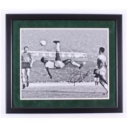 Pele Signed 22.5x26.5 Custom Framed Photo Display (Steiner COA)