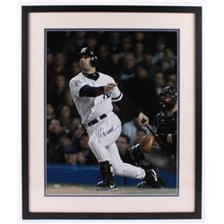 Jorge Posada Signed New York Yankees 21x25 Custom Framed Photo (Steiner COA)
