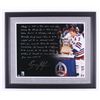 Image 1 : Brian Leetch Signed New York Rangers 22.5x26.5 Custom Framed Photo Display with Extensive Inscriptio