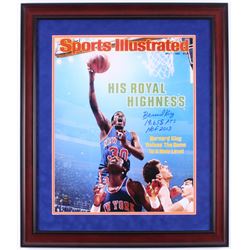 Bernard King Signed New York Knicks 23x27 Custom Framed Photo Display Inscribed "HOF 2013"  "19,655 