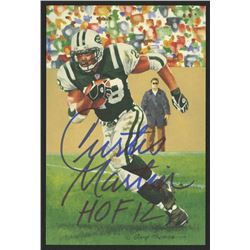 Curtis Martin Signed 2012 LE New York Jets 4x6 Pro Football Hall of Fame Art Collection Card Inscrib