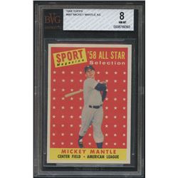 1958 Topps #487 Mickey Mantle AS (BVG 8)