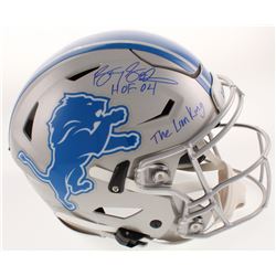 Barry Sanders Signed Detroit Lions Full-Size Authentic On-Field SpeedFlex Helmet Inscribed "The Lion