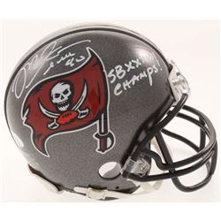 Mike Alstott Signed Tampa Bay Buccaneers Mini-Helmet Inscribed "SB XXXVII Champs" (JSA COA)