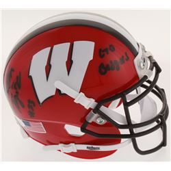 Jonathan Taylor Signed Wisconsin Badgers Mini Helmet Inscribed "Go Badgers" (JSA COA)