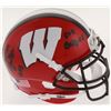 Image 1 : Jonathan Taylor Signed Wisconsin Badgers Mini Helmet Inscribed "Go Badgers" (JSA COA)