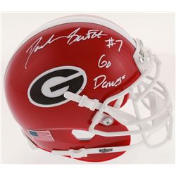 Deandre Swift Signed Georgia Bulldogs Mini Helmet Inscribed "Go Dawgs" (JSA COA)