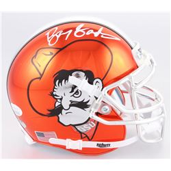 Barry Sanders Signed Oklahoma State Cowboys Chrome Mini-Helmet (JSA COA  Schwartz Hologram)