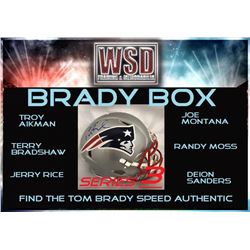 WSD "Brady Box" Mystery Full-Size Helmet Box - Autographed Football Hemet Series (Find the Tom Brady