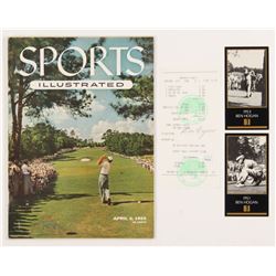 Lot of (4) Ben Hogan Golf Items with (1) Signed Shady Oaks Country Club Store Receipt, (1) 1955 Spor