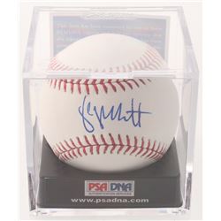 George Brett Signed OML Baseball with Display Case (PSA COA - Graded 9.5)