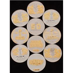 Lot of (10) LE Super Bowl Bullion Rounds