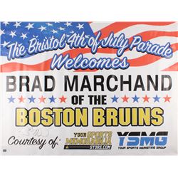 Brad Marchand Signed Boston Bruins 35x47 Bristol 4th Of July Appearance Banner (Marchand Hologram)