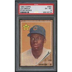 1962 Topps #387 Lou Brock RC (PSA 6)