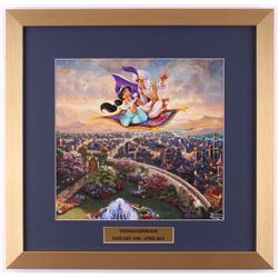 Thomas Kinkade Walt Disney's "Aladdin" 17.5x18 Custom Framed Print Display