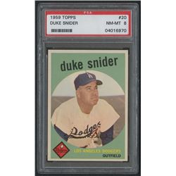 1959 Topps #20 Duke Snider (PSA 8)