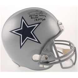 Emmitt Smith Signed Dallas Cowboys Full-Size Helmet Inscribed "All-Time Leading Rusher 18,355 Yds" (
