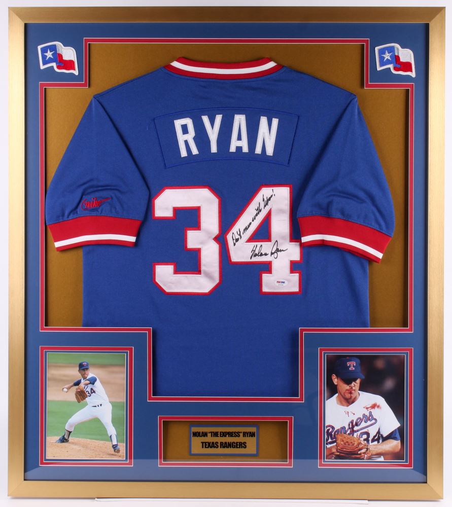 nolan ryan framed jersey