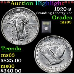 ***Auction Highlight*** 1920-s Standing Liberty Quarter 25c Graded Select Unc By USCG (fc)