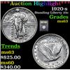 Image 1 : ***Auction Highlight*** 1920-s Standing Liberty Quarter 25c Graded Select Unc By USCG (fc)