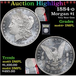 ***Auction Highlight*** 1884-o Morgan Dollar $1 Graded Choice Unc+ DMPL By USCG (fc)