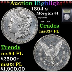 ***Auction Highlight*** 1894-s Morgan Dollar $1 Graded Select Unc+ PL By USCG (fc)
